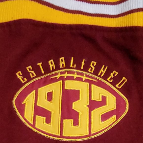 Washington Redskins Reversible Jacket Vintage Throwback Retro Helmet Embroidered - Picture 7 of 13